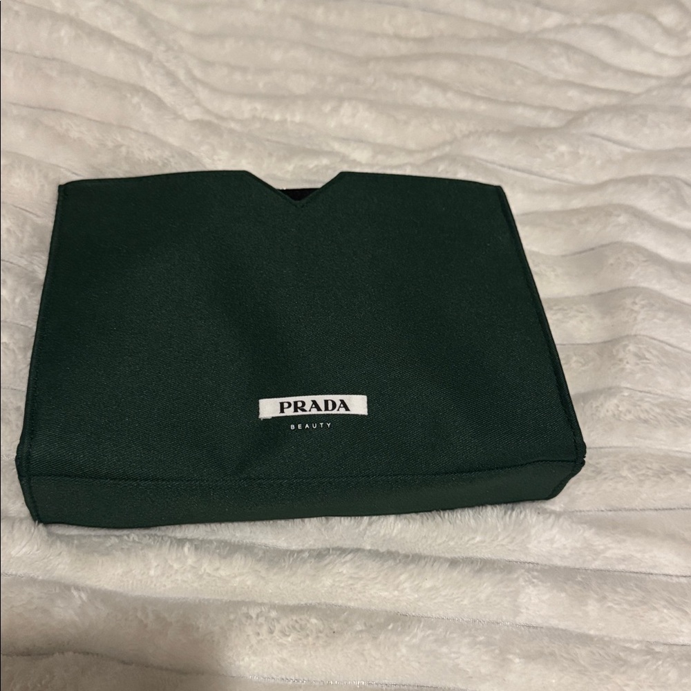 Prada Beauty Travel Cosmetics Pouch New Forest Green